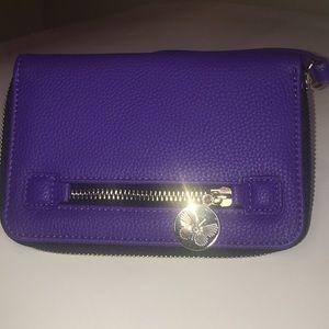 SOLD: Avon Deep Purple Wristlet w/ Gold Butterfly Emblem